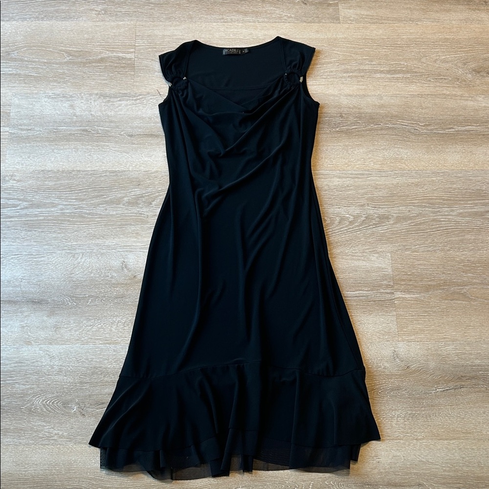 Picadilly Fashion Elegant Black Midi Dress